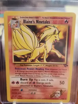 Pokemon TCG Blaine's Ninetales Gym Challenge 21/132 Unlimited Rare Card - Image 1