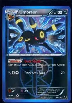 Pokemon Umbreon Plasma Freeze Card 64/116 Non-Holo Regular Deck Exclusive NM/EX - Image 1