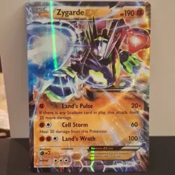 Pokemon TCG Zygarde EX 54/124 Fates Collide Ultra Rare Holo NM Card 2016 - Image 1