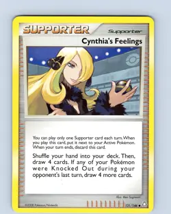 Pokemon Cynthia's Feelings D&P Legends Awakened 131/146 Uncommon Card Played MP - Image 1