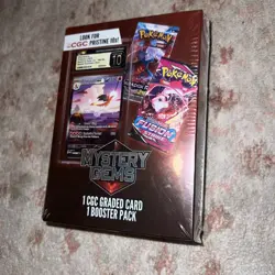 Mystery Gem Pokemon 1 CGC Graded Card And 1 Random Booster Pack 🔥💎 in hand - Image 2