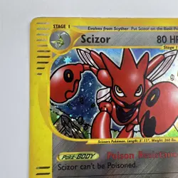 Pokemon Scizor Holo Rare Card 2002 H21/H32 Nintendo TCG Collectible T4408 - Image 2