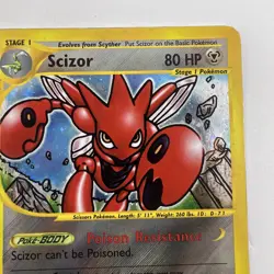 Pokemon Scizor Holo Rare Card 2002 H21/H32 Nintendo TCG Collectible T4408 - Image 3