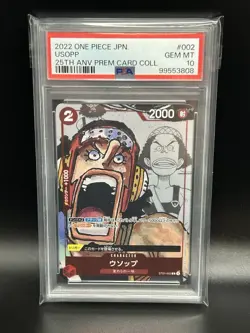 2022 USOPP One Piece Card 25th Anniversary #002 ST01-002 Japanese JP JPN PSA 10 - Image 1