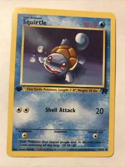 Pokemon TCG Squirtle Team Rocket 68/82 Regular 1st Edition Common Card - Image 1