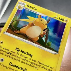 Raichu 050/203 *MISCUT* Evolving Skies Holo Rare Card Pokemon TCG NM/M - Image 3
