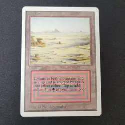 Magic The Gathering MTG 1993 BADLANDS Unlimited Card (NM) Authentic - Image 1