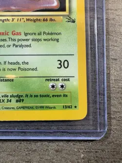 💥 Muk Fossil Holo Foil Rare - Pokemon TCG 1999 Fossil Set Vintage Card # 13/62 - Image 4