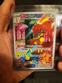 Pokemon TCG Sawsbuck Card 166/162 SV05: Temporal Forces NM Condition - Image 1