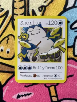 Pluto Coco Mini Card - Snorlux (Snorlax) #35 - Drawn by artsyzardsy - Image 1