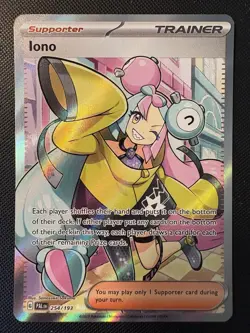 2023 Pokemon S&V Paldea Evolved Iono 254/193 ULTRA RARE FULL ART HOLO Card! HOT! - Image 1