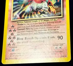 Pokemon Card Vintage Lot - Ho-oh 7/64 Neo Revelation Holo & Ho-oh Non Holo Rare - Image 4