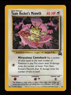 Team Rocket's Meowth 18/53 Promo WoTC Promo Pokemon Card - Image 1