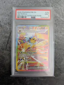 Pokemon Jolteon EX Sir 153/131 Prismatic Evolutions TCG Card PSA MT 9 - Image 1