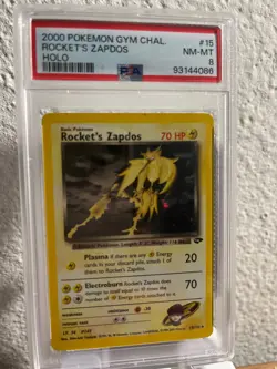Rocket’s Zapdos 15/132 Gym Challenge Holo Rare Pokemon Card - Image 1