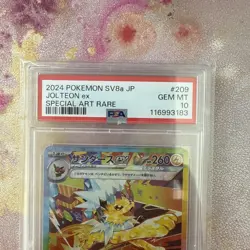 PSA 10 Jolteon ex SAR 209/187 Terastal Festival sv8a 2024 Pokemon Card Japanese - Image 2