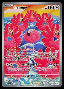 Pokemon Card - Flamigo Paldea Evolved 227/193 Holo Illustration Rare - Image 1