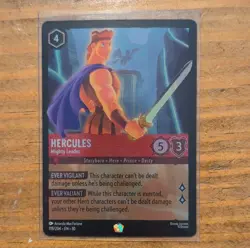 Disney Lorcana Hercules-Mighty Leader Character Card 118/204 TCG Cold Foil - Image 1