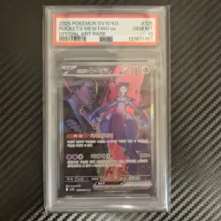 Korean Pokemon card [PSA 10] [Sv10] 2025 Rocket's Mewtwo ex SAR #125 - Image 1