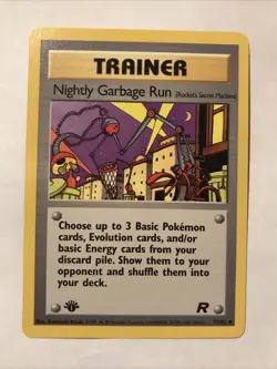 Pokemon TCG 1st Edition Regular Trainer Card 77/82 - Nightly Garbage Run - Image 1