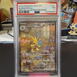 Pokemon TCG Alakazam EX 151 Holo Card Scarlet & Violet 201/165 PSA 7 - Image 1