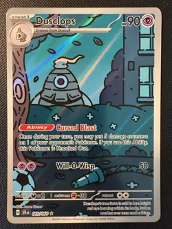 2024 Pokemon S&V Shrouded Fable Dusclops IR 069/064 ILLUSTRATION RARE HOLO Card! - Image 1