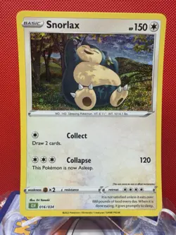 Snorlax 016/034 CLV NM Trading Card Game Classic Holo Pokemon #697 - Image 1