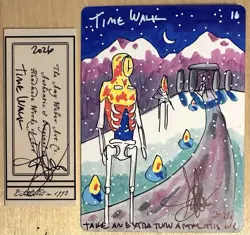 MTG Time Walk Regular Mtg Card Back Sketch Art Amy WEBER Magic - Image 1