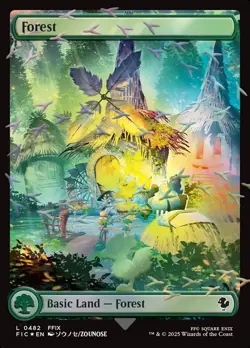 FOREST - FULL ART - CHOCOBO TRACK FOIL #482 - Final Fantasy - NM MTG - Image 1