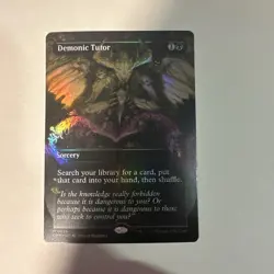 Demonic Tutor Borderless FOIL #696 | CMM Commander Masters | MTG - Image 1