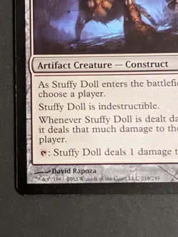 MTG Card - 1x Stuffy Doll - Magic Core Set 2013 - LP - Rare Artifact - #213 - Image 3