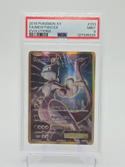 Pokemon 2016 XY Evolutions Mewtwo EX #103/108 PSA 9 - Image 1