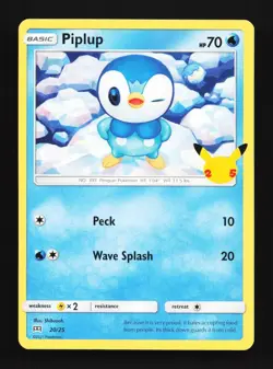Piplup 20/25 LP McDonald's Collection 2021 English Pokemon Card TCG - Image 1