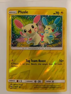 Plusle 33/73 - Shining Legends Pokemon Reverse Holo Foil Nice! - Image 1