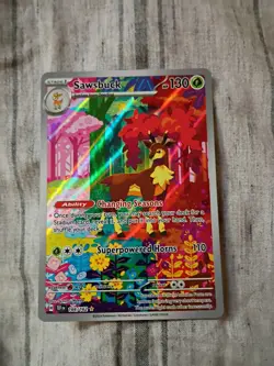 Pokemon Sawsbuck 166/162 SV05: Temporal Forces Holo Illustration Rare 130 HP - Image 1