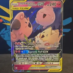 Togepi & Cleffa & Igglybuff GX 143/236 Holo TAG TEAM Cosmic Eclipse Pokemon Card - Image 1