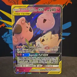 Togepi & Cleffa & Igglybuff GX 143/236 Holo TAG TEAM Cosmic Eclipse Pokemon Card - Image 2