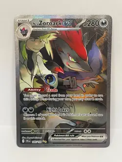 N's Zoroark ex Special Illustration Rare Pokemon TCG Journey Together 185/159 - Image 1