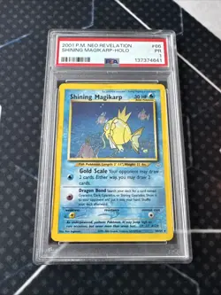 2001 POKEMON NEO REVELATION #66 SHINING MAGIKARP-HOLO PSA 1 - Image 1