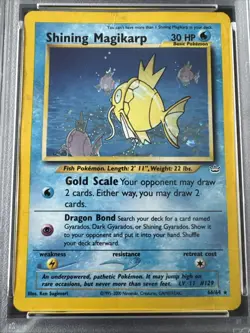 2001 POKEMON NEO REVELATION #66 SHINING MAGIKARP-HOLO PSA 1 - Image 3