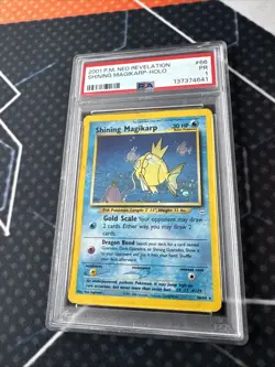 2001 POKEMON NEO REVELATION #66 SHINING MAGIKARP-HOLO PSA 1 - Image 5