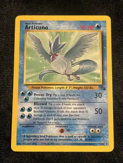 Pokemon Articuno 17/62 Non Holo Fossil Unlimited LP+ (A1) - Image 1
