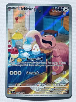 Pokemon Lickitung 180/162 SV05: Temporal Forces Holo Rare Basic 100 HP - Image 1