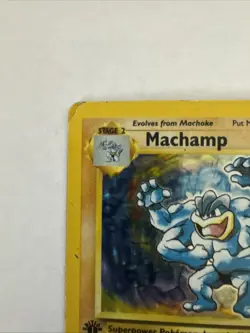 Pokemon TCG Machamp Base Set 8/102 Holo 1st Edition Holo Rare Jd - Image 2