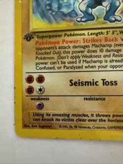 Pokemon TCG Machamp Base Set 8/102 Holo 1st Edition Holo Rare Jd - Image 5