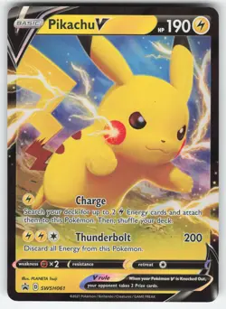 Pikachu V SWSH061 Pokemon TCG Sword & Shield Promo NM - Image 1
