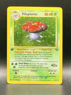 Vileplume 15/64 1st Edition Jungle (1999) Holo Rare Vintage WOTC Pokemon TCG - Image 5