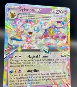 Sylveon ex 041/131 Prismatic Evolutions Double Rare Rainbow Holo Pokemon TCG NM - Image 3