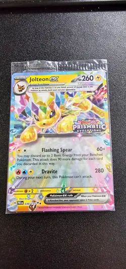 Pokemon Prismatic Evolutions Jolteon ex 030/131 Surprise Box Stamped Sealed - Image 1