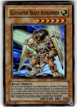 YuGiOh Gladiator Beast Alexander Super Rare GLAS-EN017 NM - Image 1